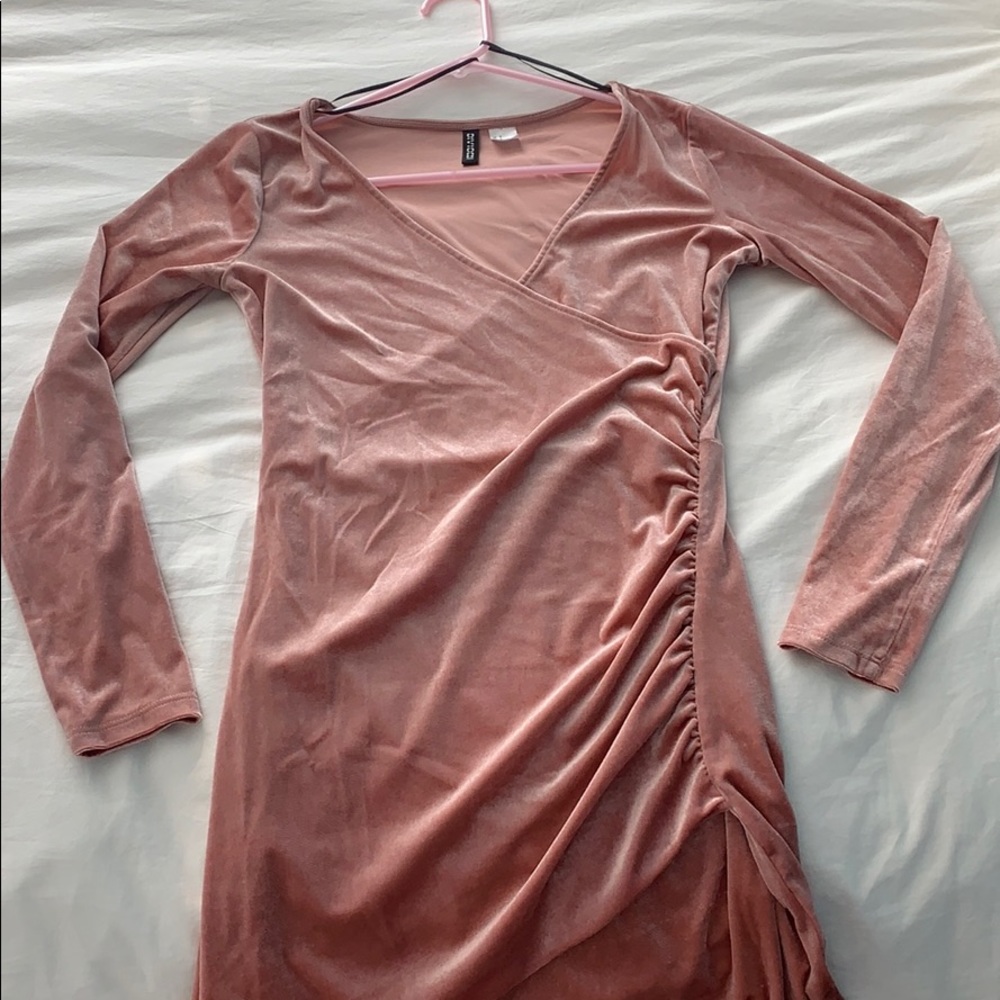 Velvet blush dress